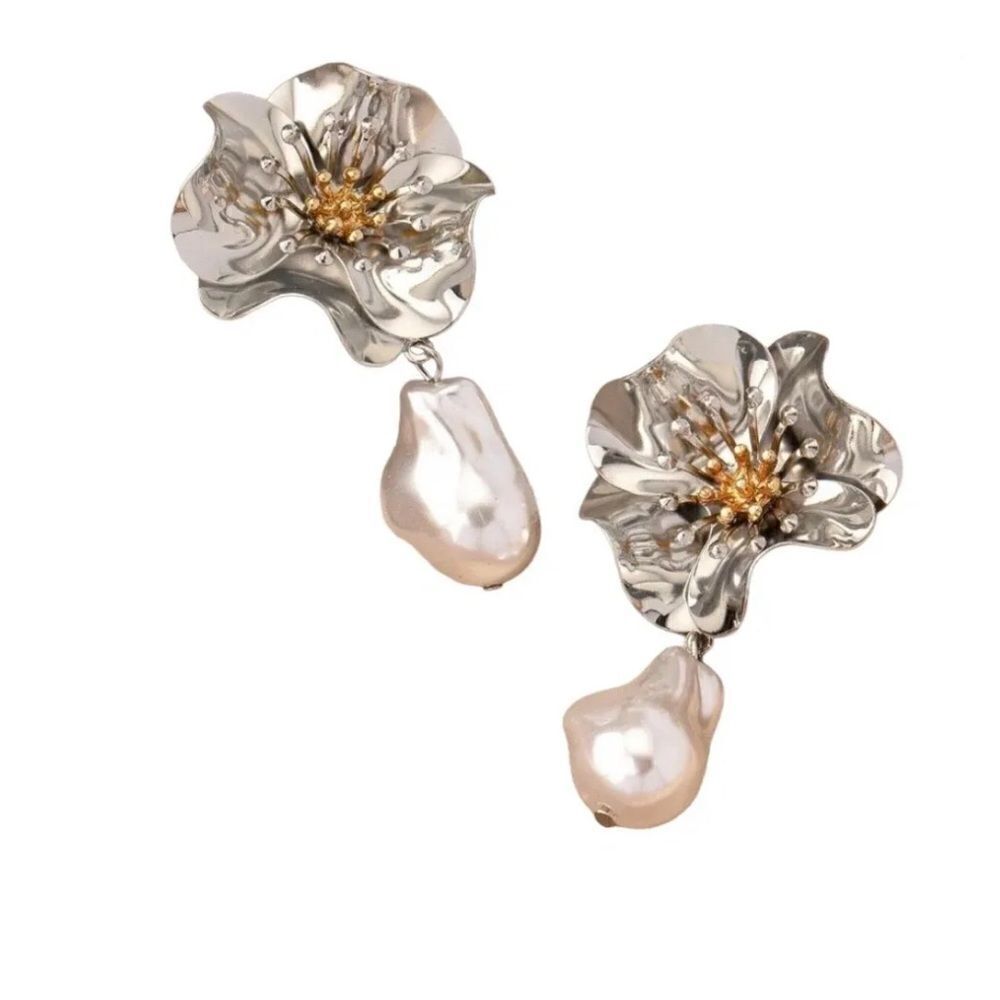 Bohemian flower drop earrings A395